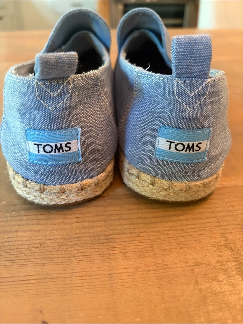TOMS Chambray Blue Espadrille